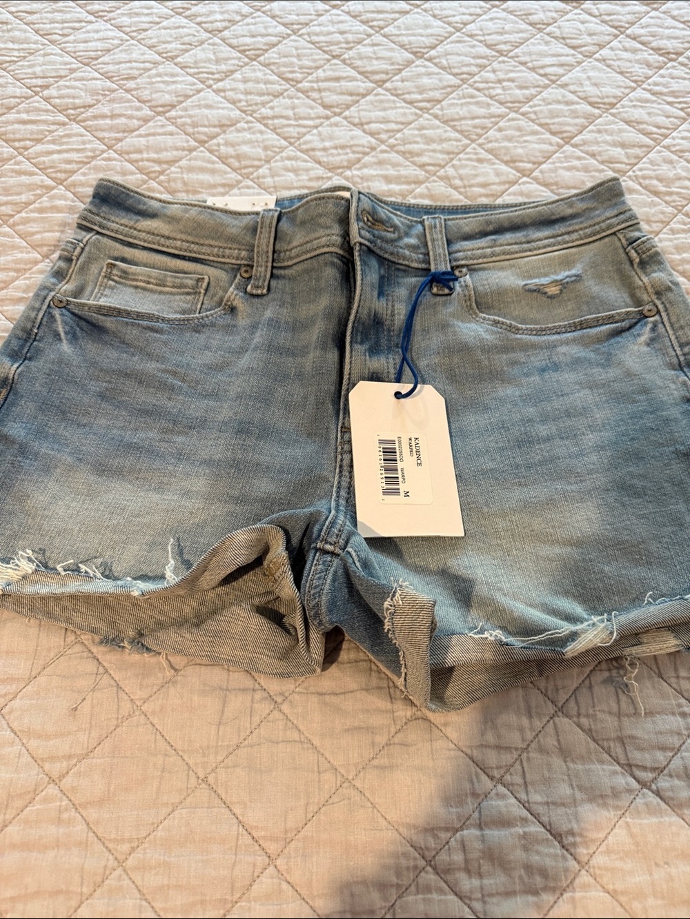 Light Blue Distressed Denim Shorts - Unbranded from Dry Goods